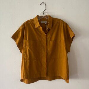 NWT Everlane Short-Sleeve Box Shirt in Tawny Brown, Small